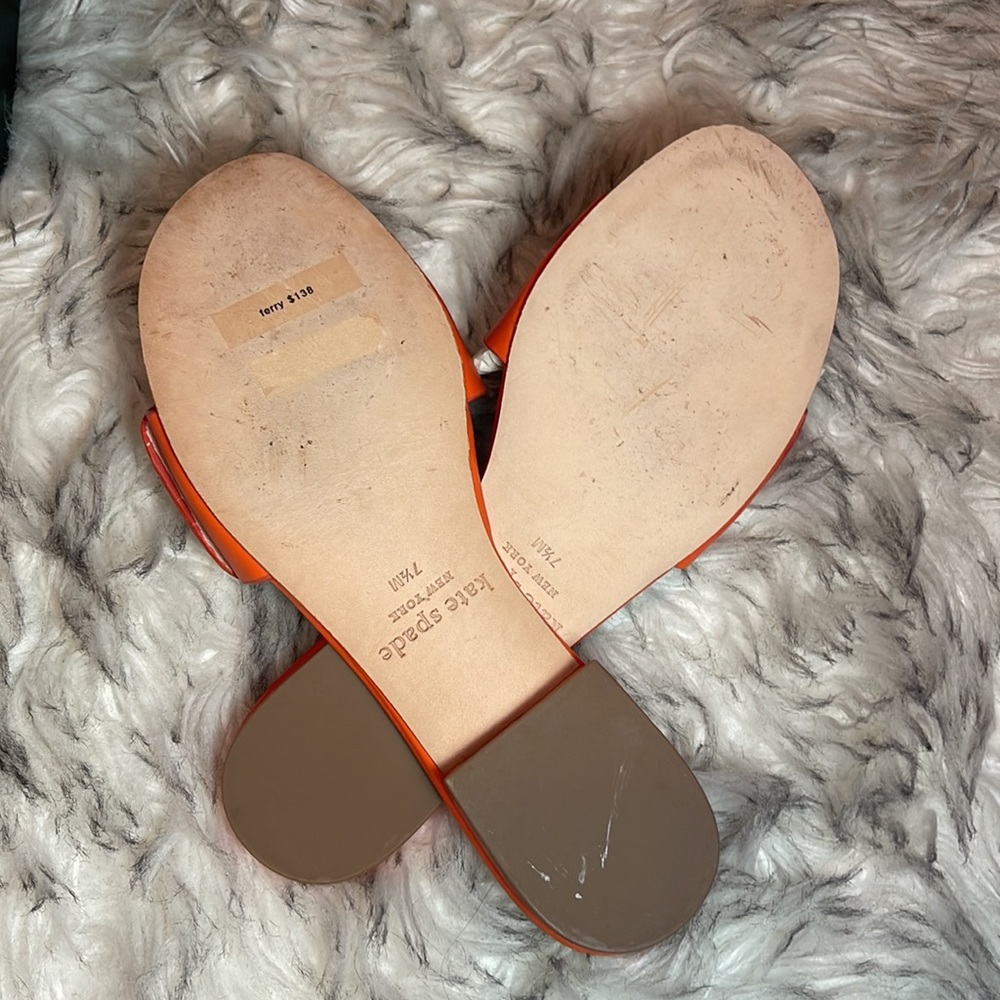 Kate Spade Ferry Juicy Orange Sandals - Picture 6 of 6